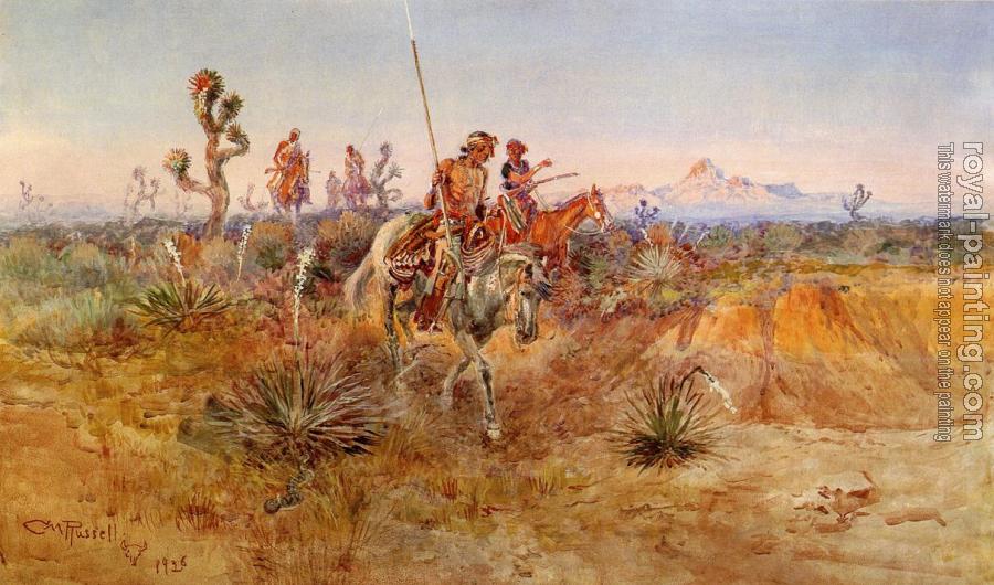 Charles Marion Russell : Navajo Trackers
